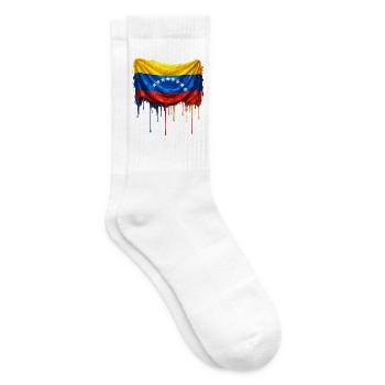 Venezuela Tropfenflagge - Tennissocken - Weiß - Rechts