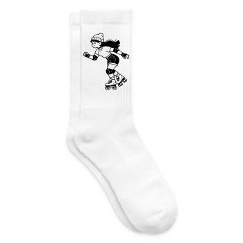 Rollschuhe - Tennissocken - Weiß - Rechts