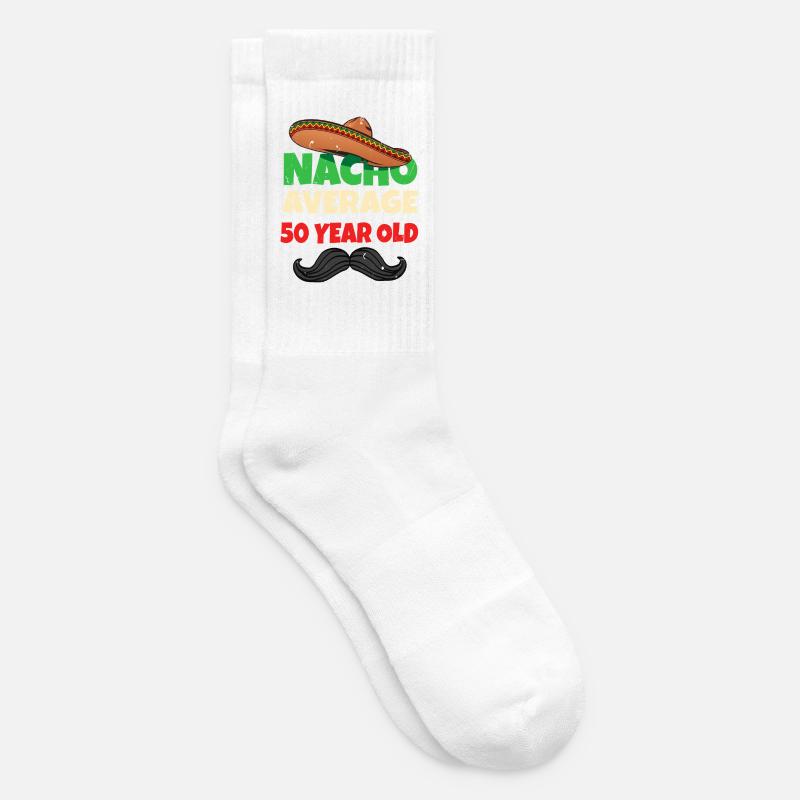 Nacho durchschnittlich 50 Jahre alt - Tennissocken - Weiß