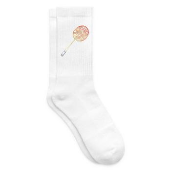 Badminton Racket Sketch - Tennis socks - white - Right