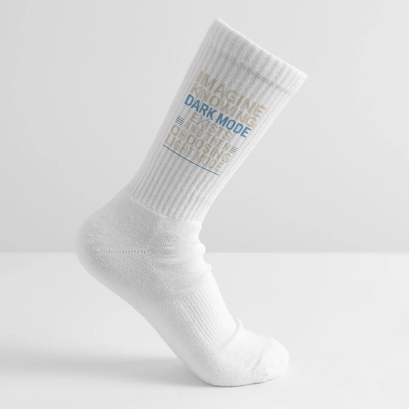 Dark Mode Exists Programmierer IT Nerd Coder Büro Tennissocken