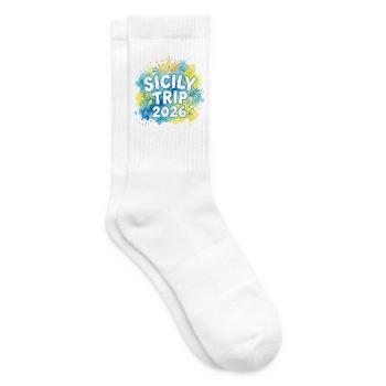 Sizilien 2026 - Tennissocken - Weiß - Rechts