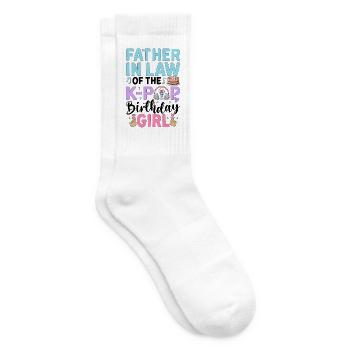 Father in Law of The K-Pop Birthday Girl - Tennis socks - white - Right