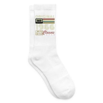 1966 Vintage Retro Geburtstagsgeschenk - Tennissocken - Weiß - Rechts