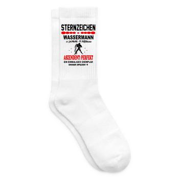 Wassermann Sternzeichen Horoskop Aszendent Perfekt - Tennissocken - Weiß - Rechts