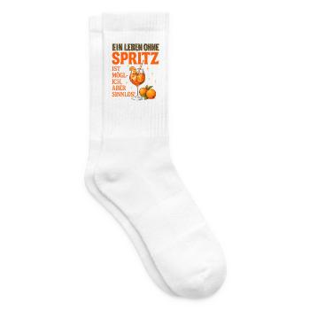Leben Ohne Spritz Ist Möglich Aber Sinnlos Humor - Tennissocken - Weiß - Rechts