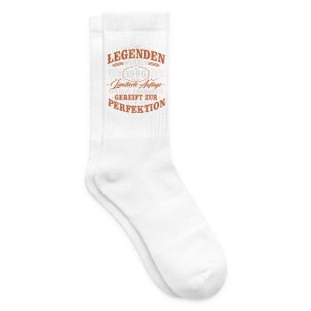 1996 Jahrgang geboren Legenden Vintage Geburtstag - Tennissocken - Weiß - Rechts