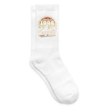 1996 Vintage Vintage Birthday Gift Retro - Tennis socks - white - Right