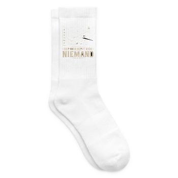  Hier Oben Nervt Mich Niemand Segelflieger Berge - Tennissocken - Weiß - Rechts