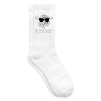 Schwarzes Schaf mit Sonnenbrille - Tennissocken - Weiß - Rechts