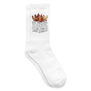 Hühnerliebhaber Hühnerhalter - Tennissocken - Weiß - Rechts