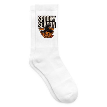 Halloween Pumpkin – Saison Effrayante - Chaussettes de tennis - blanc - Droite