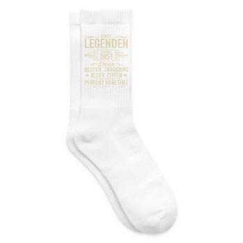 Jahrgang 1951 Geburtstag Absolut Einmalig - Tennissocken - Weiß - Rechts