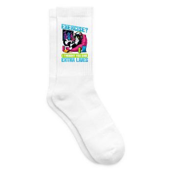 Gamer Gaming Cat Video Game - Tennissocken - Weiß - Rechts