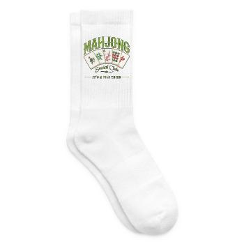 Mahjong-Spiel Sozialclub-Mahjong-Spieler - Tennissocken - Weiß - Rechts