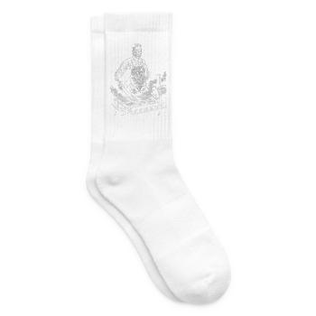 Theodore Roosevelt beim BBQ Grillen - Tennissocken - Weiß - Rechts