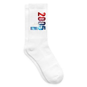 21. Geburtstag Geschenk Original August 2005 - Tennissocken - Weiß - Rechts