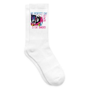 Gamer Gaming Cat Video Game - Tennissocken - Weiß - Rechts