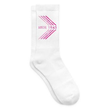 1945 Limited Edition Geburtstag Frauen Damen - Tennissocken - Weiß - Rechts