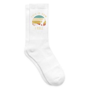 Angeln Retro So rolle ich Angler Geschenk - Tennissocken - Weiß - Rechts