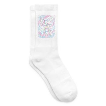 All My Troubles Are Soap Bubbles - Tennissocken - Weiß - Rechts
