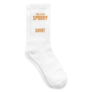 This is my Spooky Shirt Funny Halloween Ghost - Tennis socks - white - Right