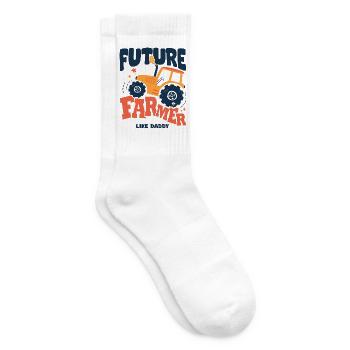 Futur fermier comme papa bébé tracteur - Chaussettes de tennis - blanc - Droite