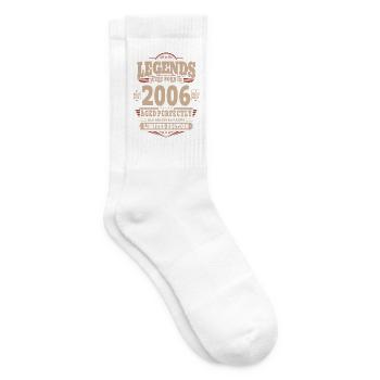20th Birthday Gift Husband 2006 Vintage Retro - Tennis socks - white - Right