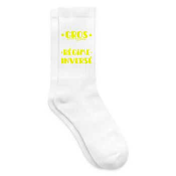Je ne Suis pas Gros je fais un Régime Inversé - Chaussettes de tennis - blanc - Droite
