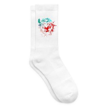 Bison Splash Art - Tennis socks - white - Right