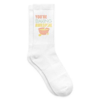 Cake Baking Pastry Chef Cake Baker - Tennis socks - white - Right