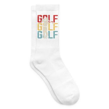 Retro Golf – tee off with passion - Tennis socks - white - Right