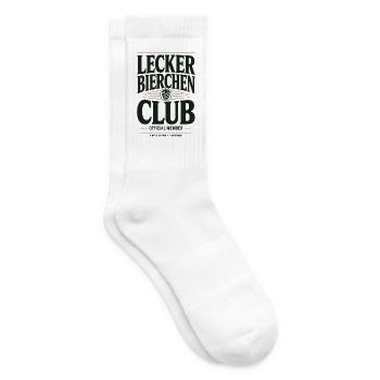 Lecker Bierchen Club Bier Spruch JGA Malle Bier - Tennissocken - Weiß - Rechts