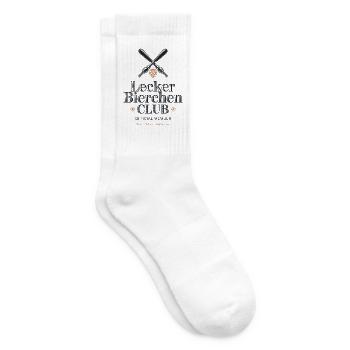 Lecker Bierchen Club Bier Spruch JGA Malle Bier - Tennissocken - Weiß - Rechts