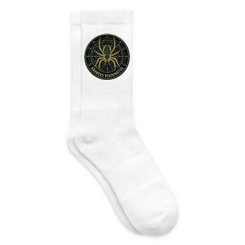 Kreuzspinne - Araneus Diadematus - Aufnäher Emblem - Tennissocken - Weiß - Rechts