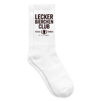 Lecker Bierchen Club Bier Spruch JGA Malle Bier - Tennissocken - Weiß - Rechts