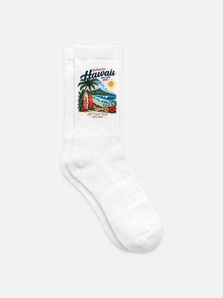 Hawaii Surf & Sunshine Vintage Tee - Tennissocken - Weiß