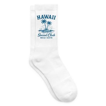 Hawaii Social Club Maui Days - Tennis socks - white - Right