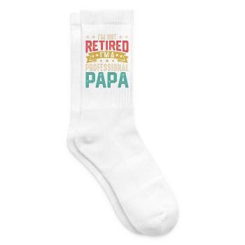 Professional Papa Retro Vintage - Tennis socks - white - Right