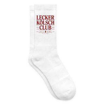 Lecker Kölsch Club Kölle Kölner Bier Brauhaus Köln - Tennissocken - Weiß - Rechts