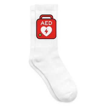 AED Defibrillator - Tennis socks - white - Right
