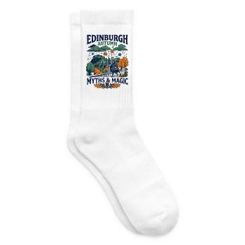 Edinburgh Autumn Myths And Magic Novelty - Tennissocken - Weiß - Rechts