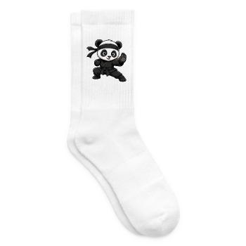 Ninja Panda im Dunkelgi - Tennissocken - Weiß - Rechts