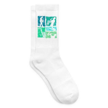 Vintage Saxophon Musik Design Für Saxophonisten - Tennissocken - Weiß - Rechts