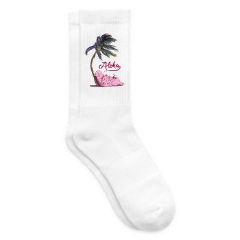 aloha Schweinchenpaar  - Tennissocken - Weiß - Rechts