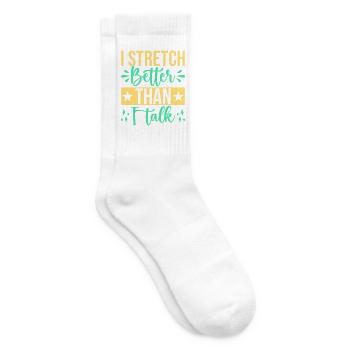 Yoga I Stretch Better Than I Talk Funny Yoga - Tennissocken - Weiß - Rechts