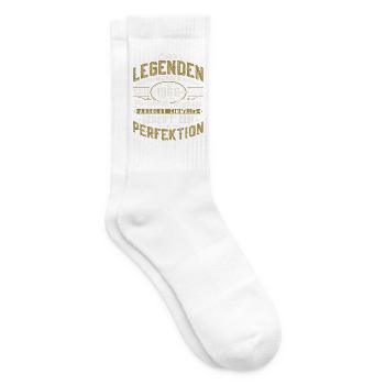 Jahrgang 1966 geboren Legenden Geburtstag Geschenk - Tennissocken - Weiß - Rechts
