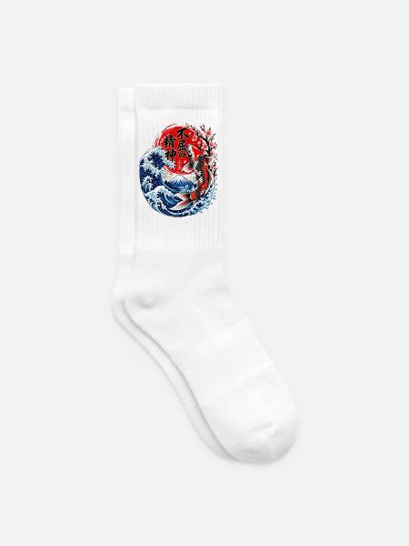 Koi Wellen Zen Motiv - Tennissocken - Weiß