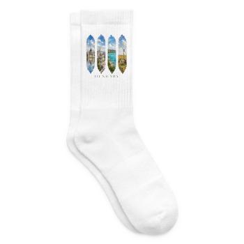Ungarn Urlaub Travel – Budapest & Kultur Motiv - Tennissocken - Weiß - Rechts