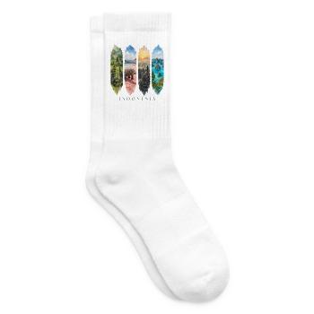 Indonesien Travel – Bali & Natur Motiv - Tennissocken - Weiß - Rechts